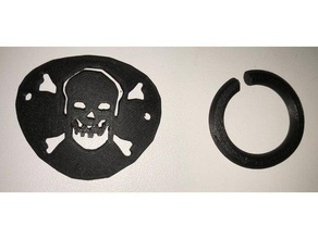 pirate eye patch & boucle d'oreille ensemble le costume 3d print model - Mito3D