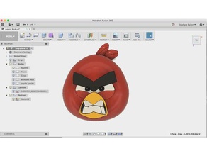 angry birds art arrabbiato uccelli 3d print model - Mito3D