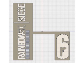 rainbow six siege plantilla de logotipo herramientas del arte el asedio la 3d print model - Mito3D