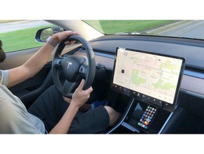 wireless qi charger tesla model 3 vehicles 3d print model - Mito3D