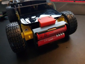 arduino car 18650 battery mount robotics 3d print model - Mito3D