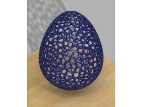 voronoi uova di pasqua art la easteregg orientale design uovo 3d print model - Mito3D