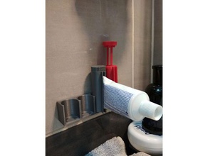 tubo di dentifricio titolare chiusura bagno 3d print model - Mito3D