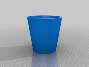 rectilinear flowerpot 14x14x12 cm decor 3d print model - Mito3D