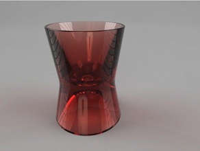 dual shot glass kitchen & dining beverage cool drink shotglass transparent 3d print model - Mito3D