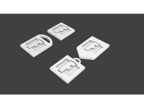 fortnite distintivo portachiavi La stampa 3d badge battle royal keychain 3d print model - Mito3D