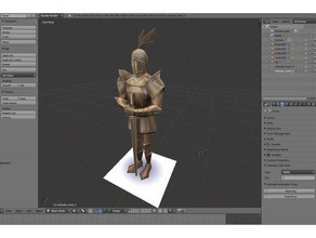 cavaliere ottagono tabella vestito di armatura the sims 4 sculture 3d print model - Mito3D