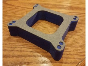 holley 4150 style carburetor spacer casting automotive 3d print model - Mito3D