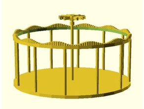 merry-go-round buildings & structures fun merry go round toy 3d print model - Mito3D