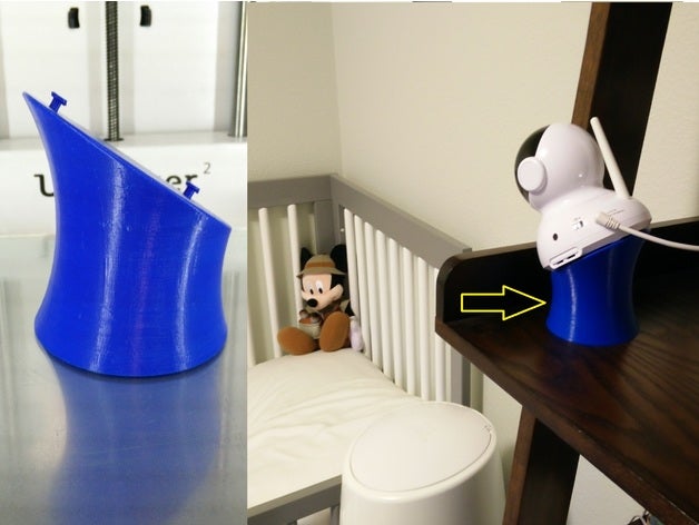 baby monitor angolare mensola di supporto organizzazione angolato montaggio la fotocamera videocamera scrivania il neonato monte bambino 3D print model - Mito3D