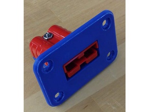 50a remolque, conector de mamparo pasante la automoción batería el remolque remolques 3d print model - Mito3D