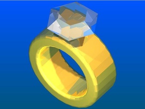Diamant-ring Ringe Erzbischof ryan cad hoch diamond ring r kevin ball 3d print model - Mito3D