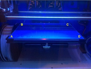placa de vidrio soportes esquina flashforge inventor la impresora 3d remix Impresora las piezas soporte 3d print model - Mito3D