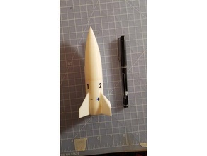 4 fin missile model vehicles rocket 3d print model - Mito3D