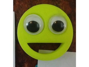 emoji ímã - googly olho sorriso decoração autodesk fusão 360 emojis de geladeira fusion360 madewithfusion360 sorrir smiley no rosto 3d print model - Mito3D