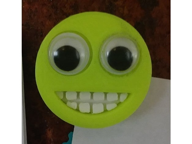 emoji-magnet - googly-Augen-lächeln die Zähne Dekor autodesk fusion 360 emoji emojis Kühlschrank-magnet fusion360 madewithfusion360 magnet lächeln smiley smiley-Gesicht 3D print model - Mito3D