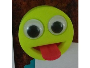 emoji-magnet - googly-Augen-lächeln Zunge Dekor autodesk fusion 360 emoji emojis Kühlschrank-magnet fusion360 madewithfusion360 magnet smiley smiley-Gesicht 3d print model - Mito3D