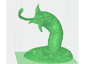 verme de areia esculturas alien cripta do worm dnd duna frostgrave monstro scifi 3d print model - Mito3D