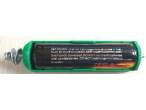18650 titulaire protégé non de l'électronique batterie support 3d print model - Mito3D