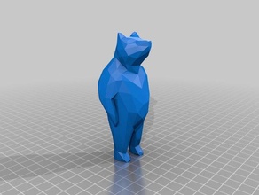 3dbear low-poly filtro a los animales ar 3d print model - Mito3D