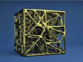 bone like structure cube decor 3d voronoi 3d print model - Mito3D