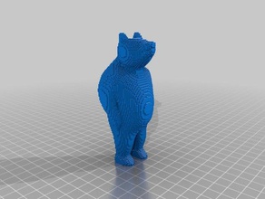 3dbear caixa de filtro 2 animais ar 3d print model - Mito3D
