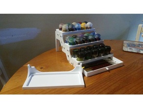 beevus' em miniatura pintura organizador ferramentas de arte 3d print model - Mito3D