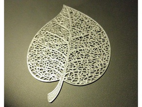 leaf skeleton sculptures openscad voronoi 3d print model - Mito3D