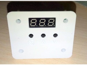 frontal para termostato w1209 Vorderseite diy front-panel 3d print model - Mito3D