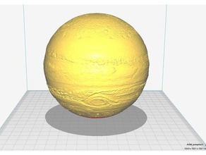 esférica lithophane - júpiter 12cm art 3d print model - Mito3D