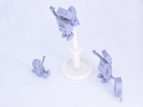 robot aile destek basit mizahı çocuklar eğlenceli komik oyuncaklar oyna oyuncak oyunları 3d print model - Mito3D