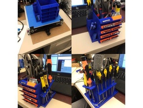 desktop tool organizer containers holder 3d print model - Mito3D