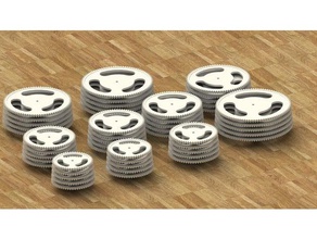 gear collection 2 parts 3d printer automotive frame gears part teeth 3d print model - Mito3D
