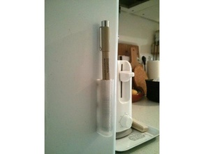 fridge pen holder kitchen & dining magnet pencil 3d print model - Mito3D