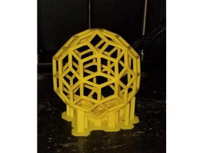 thing robo3d r2 ads math art enneacontahedron openscad polyhedron rhombic wireframe 3d print model - Mito3D