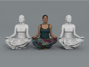 ver nica - pose de lotus analyses & répliques Numérisation 3d scan corporel figurine la méditation le yoga 3d print model - Mito3D