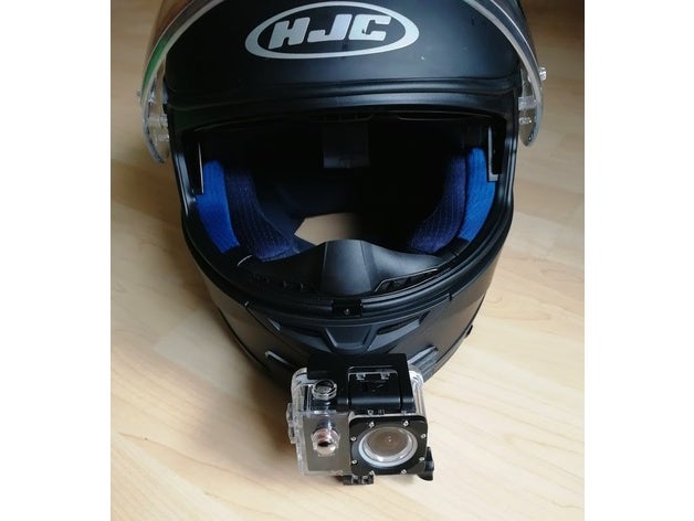 hcj helmet camera gopro holder mount actioncam motorcycle 3D print model - Mito3D