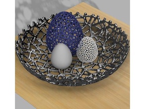 voronoi uovo di pasqua nido art la easteregg cesto pasquale design 3d print model - Mito3D