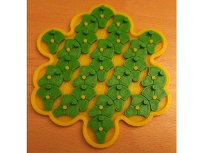 25 fleurs de lotus puzzle puzzles créé freecad géométriques fait mathématiques 3d print model - Mito3D