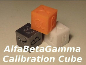 alfabetagamma 20mm calibration cube 3d printing 3dprintable 3dprinting sgabolab test tube 3d print model - Mito3D