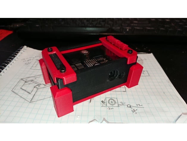 caso drok amp l'elettronica 3D print model - Mito3D