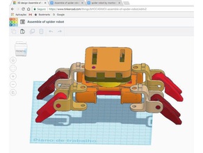 montieren spider Roboter 3d-drucken arduino Vierbeiners 3d print model - Mito3D