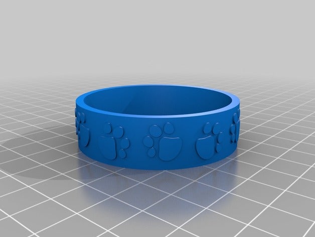 paw ring 3D print model - Mito3D