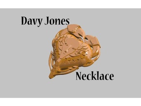 davy jones necklace fashion cancer davyjones disney jacksparrow jack sparrow love movie pirates caribbean 3d print model - Mito3D