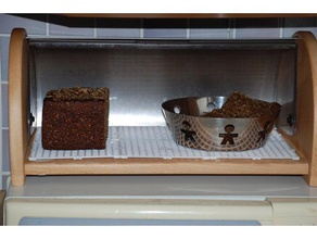 customizable breadbox plate kitchen & dining brotkasten gitter grid 3d print model - Mito3D