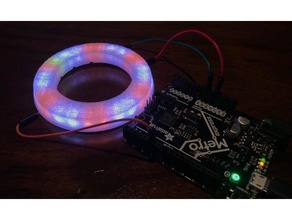 neopixel 24 led ad anello diffusore coperchio gadget 3d print model - Mito3D