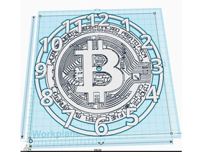 bitcoin relógio decoração 3d print model - Mito3D