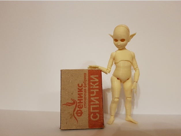 pixie sans ailes jeux et jouets joint à rotule ball jointed doll bjd la poupée 3D print model - Mito3D