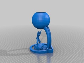 Son goku Geist Bombe Pflanzer Skulpturen Son-goku Pflanzkübel Topf 3d print model - Mito3D