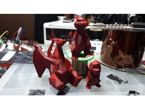 charizard low poly no supports toy & game accessories lowpoly pokemon 3d print model - Mito3D